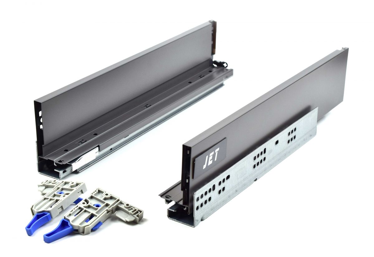 Ящик JETBOX ULTRA 218 с доводчиком H80мм L500мм, антрацит BR218A.500DG