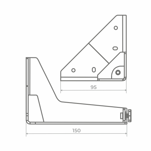 Опоры Опора для мебели MetalLine 026 регулируемая H-150мм Сталь белый F026S.150WT