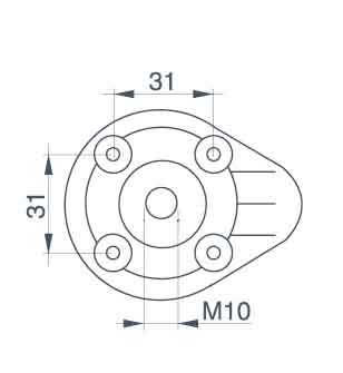 Опоры Опора регулируемая для кухни 205C H100-155мм крепл. на шурупах FU205C.155BL