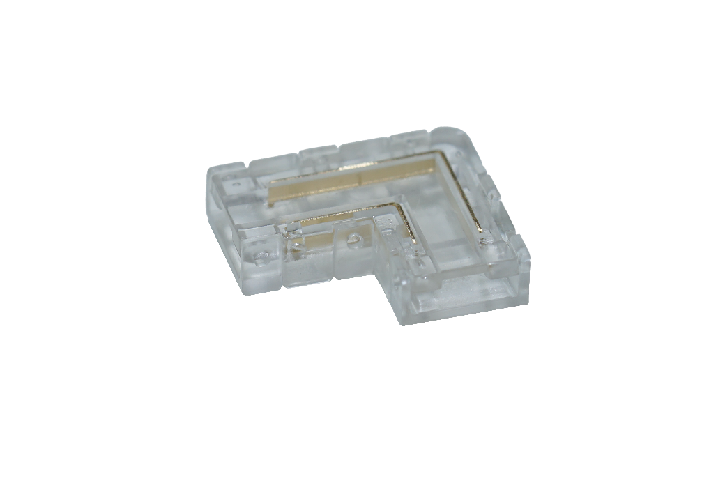 Мебельные светильники Коннектор угловой Mini для ленты SMD/COB  8 мм, 2PIN, лента-лента , IP20 K272SS.008WT